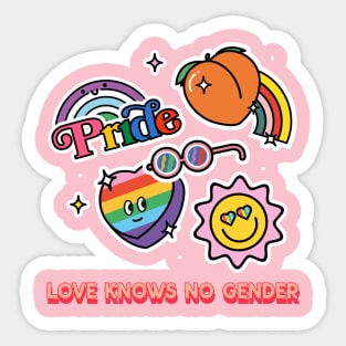 lgbtq love knows no gender Sticker